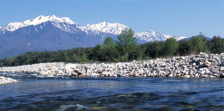 信濃湧水の水源地の風景